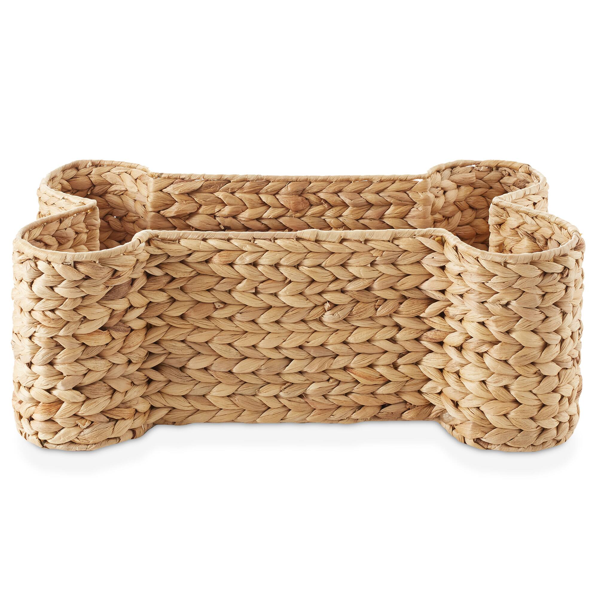 Alt View 3. Casafield - Dog Bone Shaped Storage Basket Organizer Bin for Pet Toys - Natural.