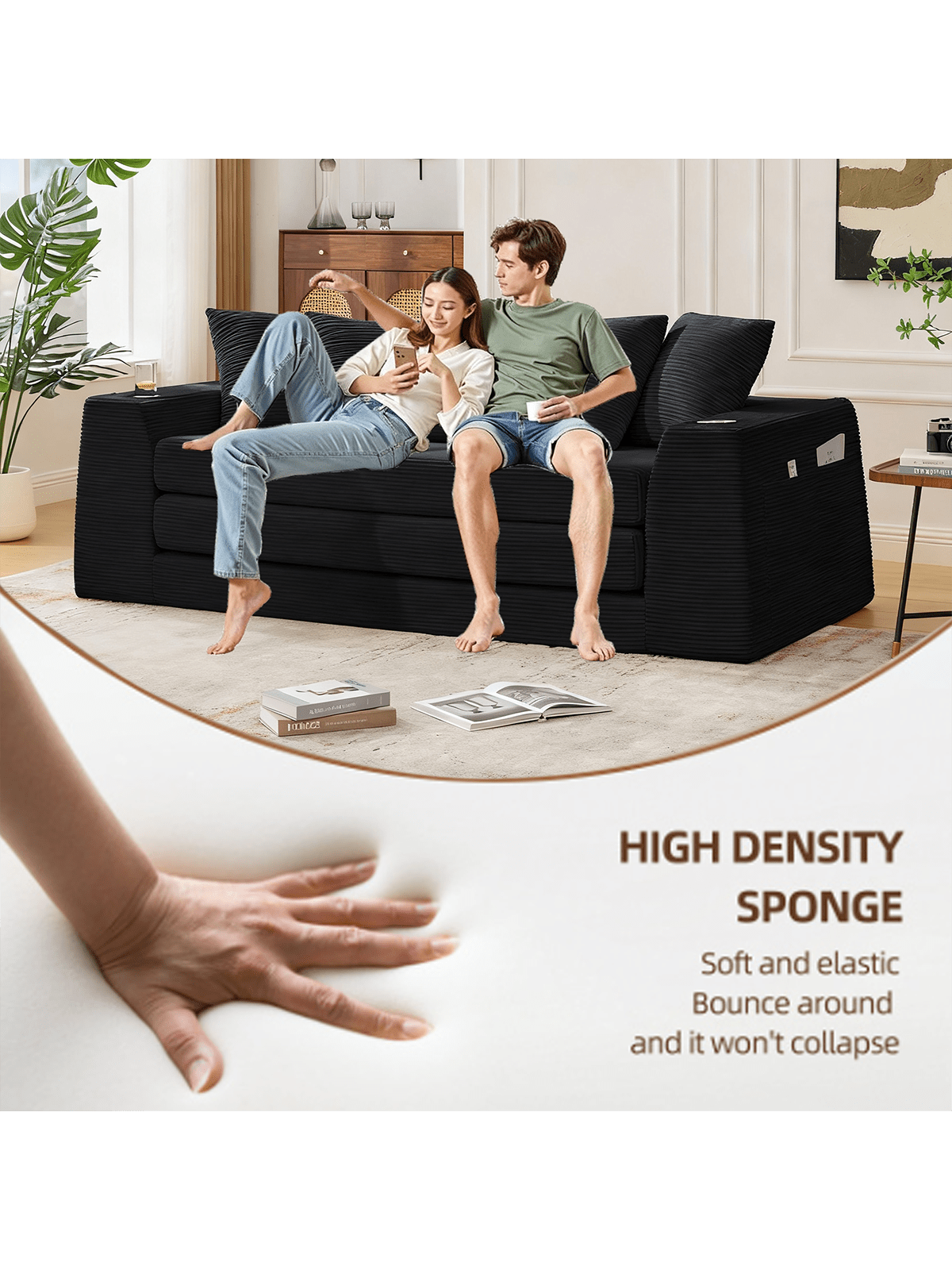 HIGH DENSITY SPONGE  
Soft and elastic  
Bounce around and it won't collapse