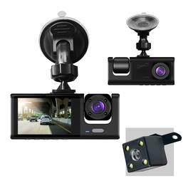 Supersonic - RoadEYE Pro 1080p HD Dash Cam Front, Cabin, Rear Recording SC-580DC - Black