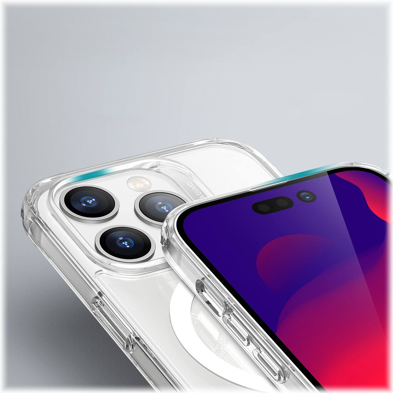 Alt View 17. SaharaCase - Hybrid-Flex Hard Shell Case for Apple iPhone 14 Pro - Clear.