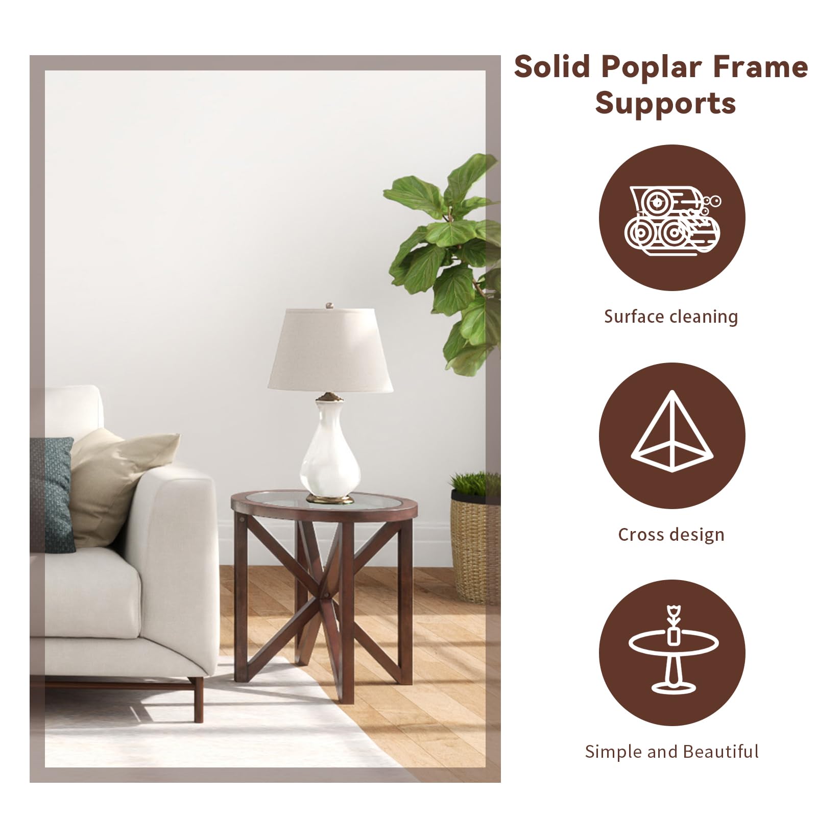 Solid Poplar Frame Supports

- Surface cleaning
- Cross design
- Simple and Beautiful