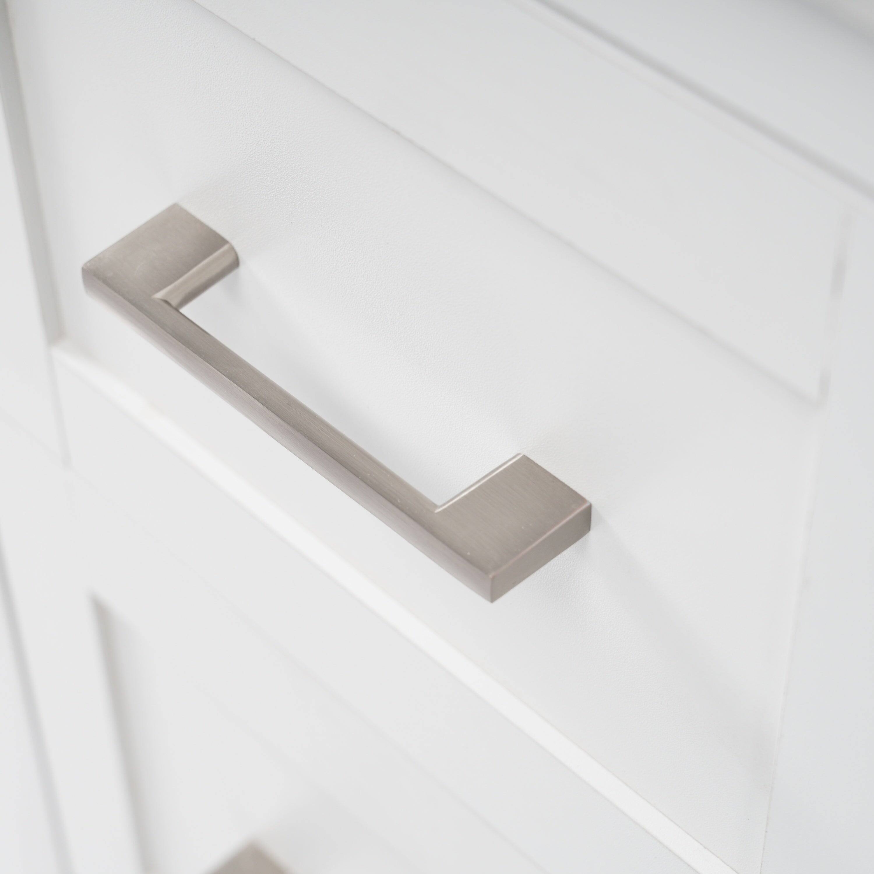 Alt View 7. Boyel Living - 84 Inch Double Sink Bathroom Vanity with Ceramic Sinks Quartz Countertop Adjustable Shelves 3 Drawers White - White.