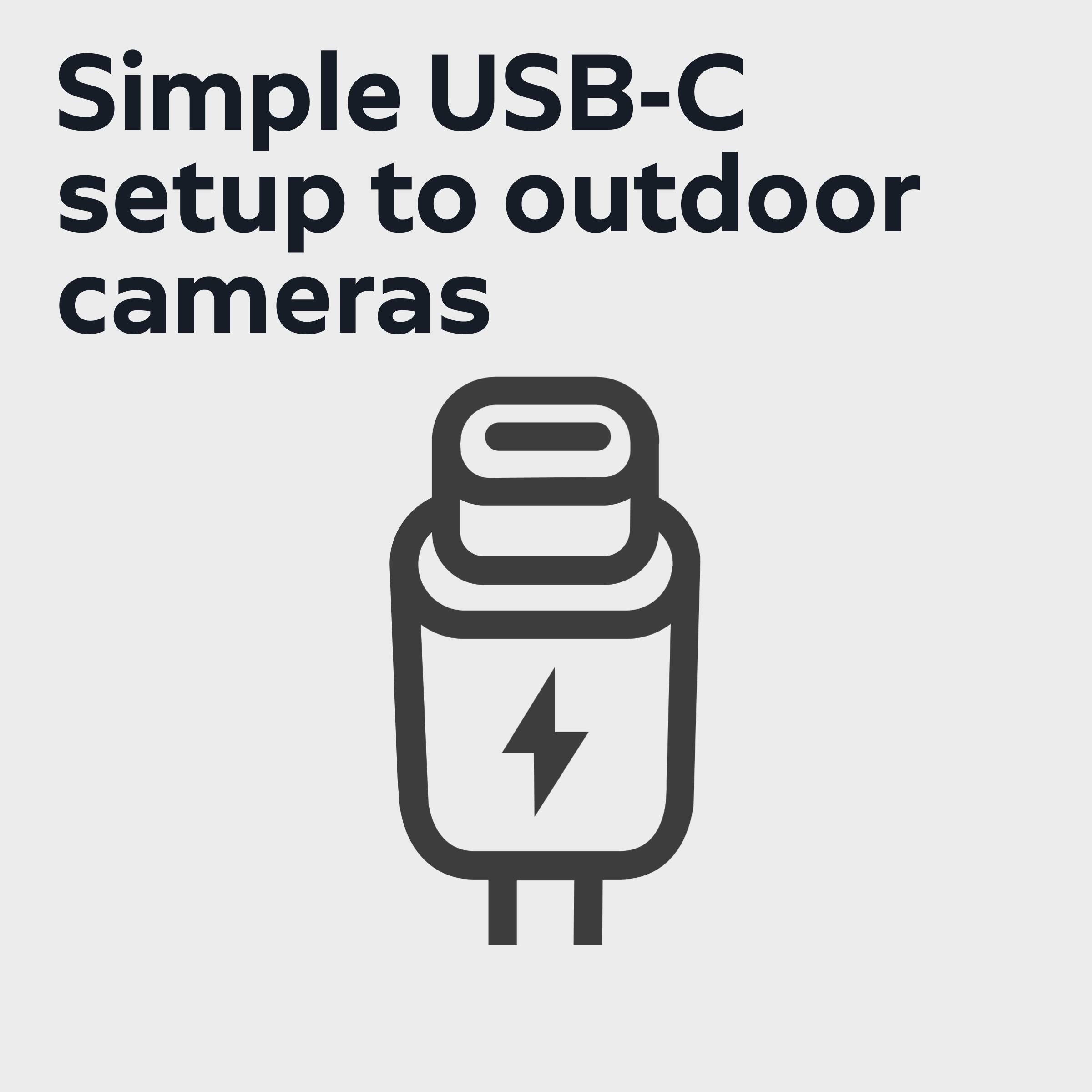 Simple USB-C setup to outdoor cameras