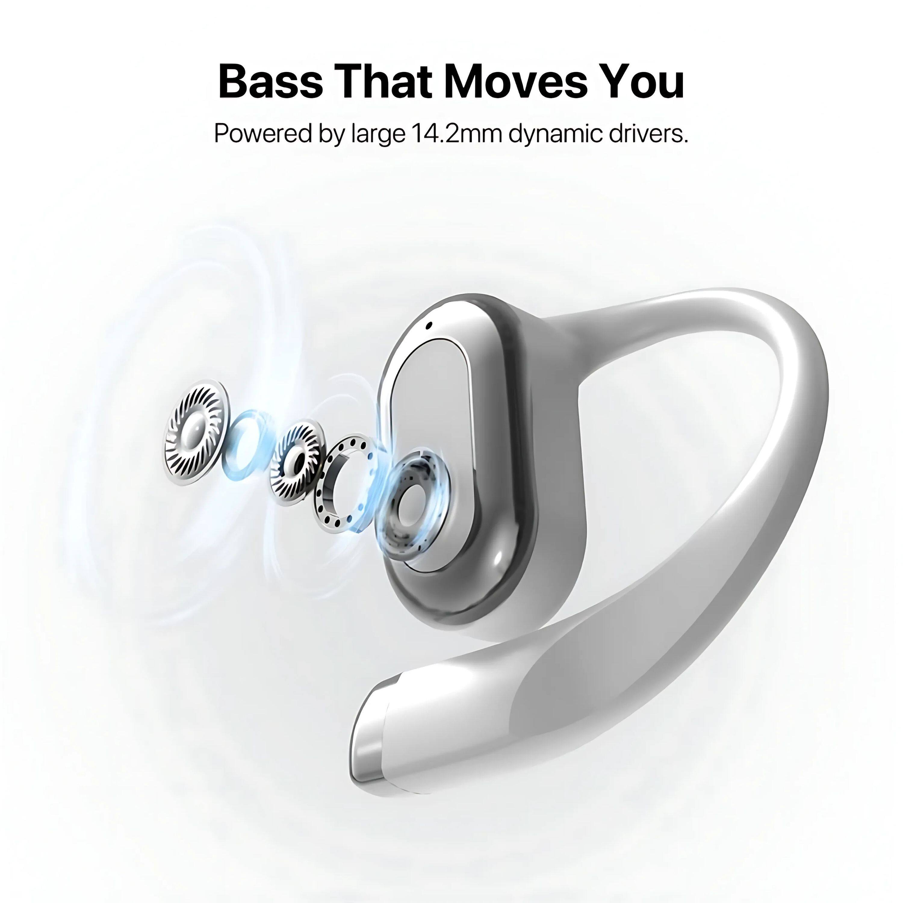 Bass That Moves You  
Powered by large 14.2mm dynamic drivers.