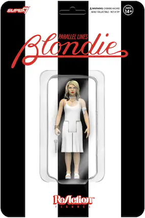A WARNING: CHOKING HAZARD AGES 14+ SUPER7 SUPER ADULT COLLECTIBLE - NOT A TOY PARALLEL LINES Blondie ReAction FIGURES