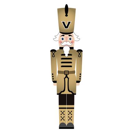 Front. Fan Creations - Vanderbilt Commodores 46" Nutcracker Leaner - Multicolor.