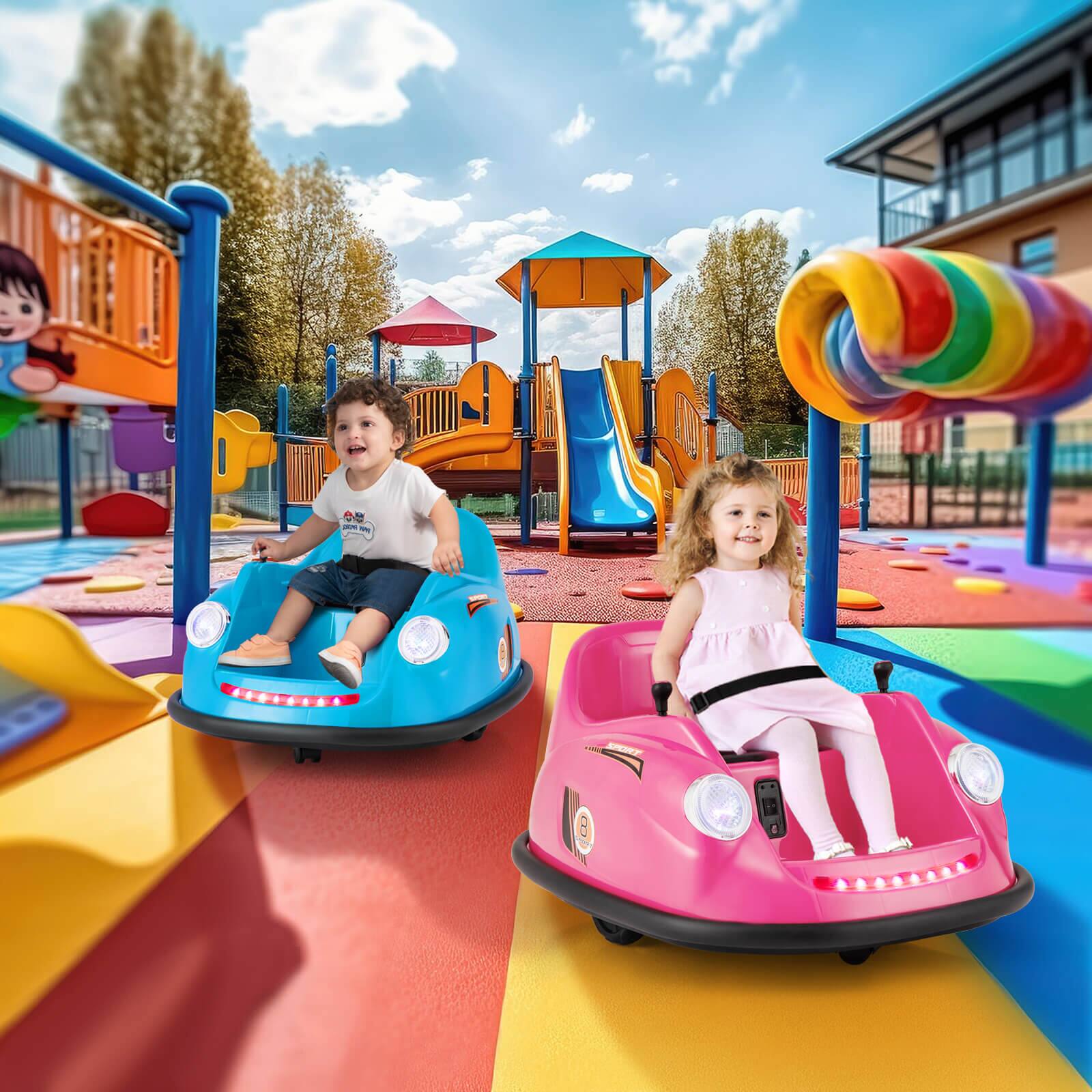 Alt View 1. Costway - Costway Ride on Bumper Car for Kids with Remote Control 360 Degree Spin LED Light - Blue.