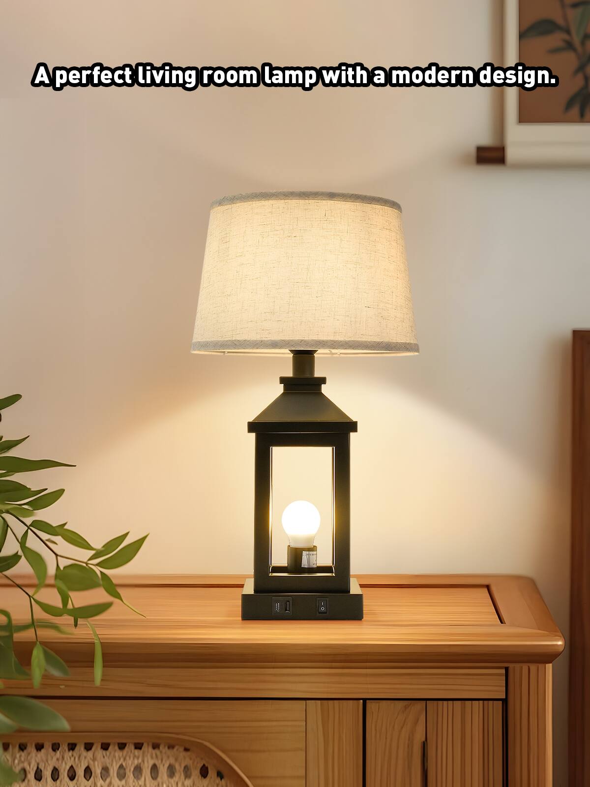 A perfect living room lamp with a modern design.