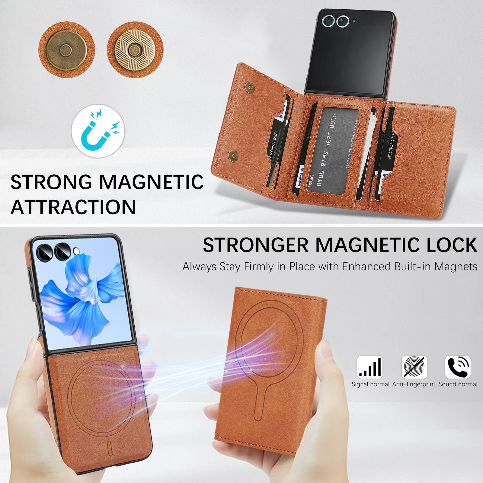 STRONG MAGNETIC ATTRACTION

STRONGER MAGNETIC LOCK
Always Stay Firmly in Place with Enhanced Built-in Magnets

Signal normal
Anti-fingerprint
Sound normal