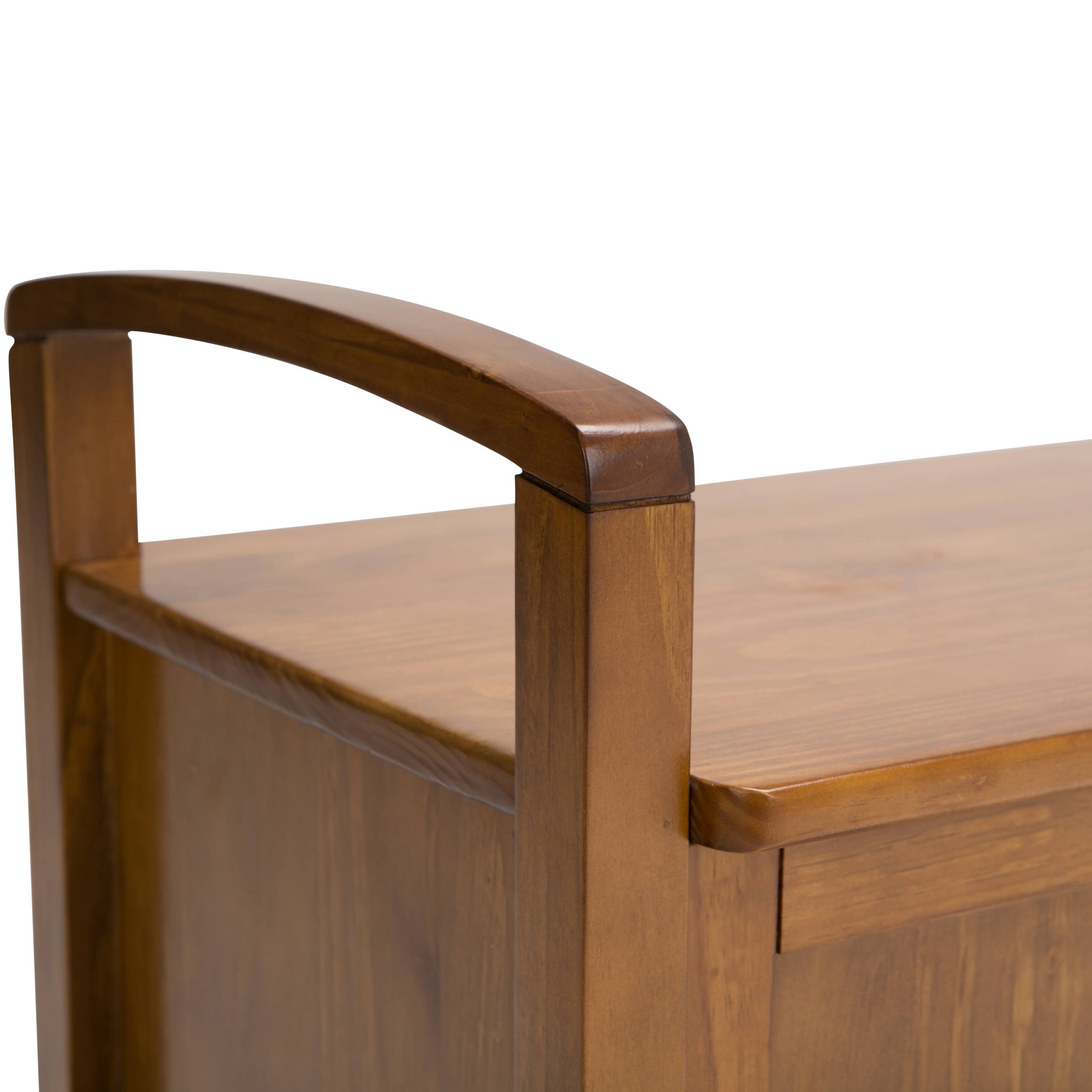 Alt View 7. Simpli Home - Warm Shaker Solid Wood 44 inch Wide Storage Bench and 36 inch Wide Storage Cabinet in Light Golden Brown - Light Golden Brown.