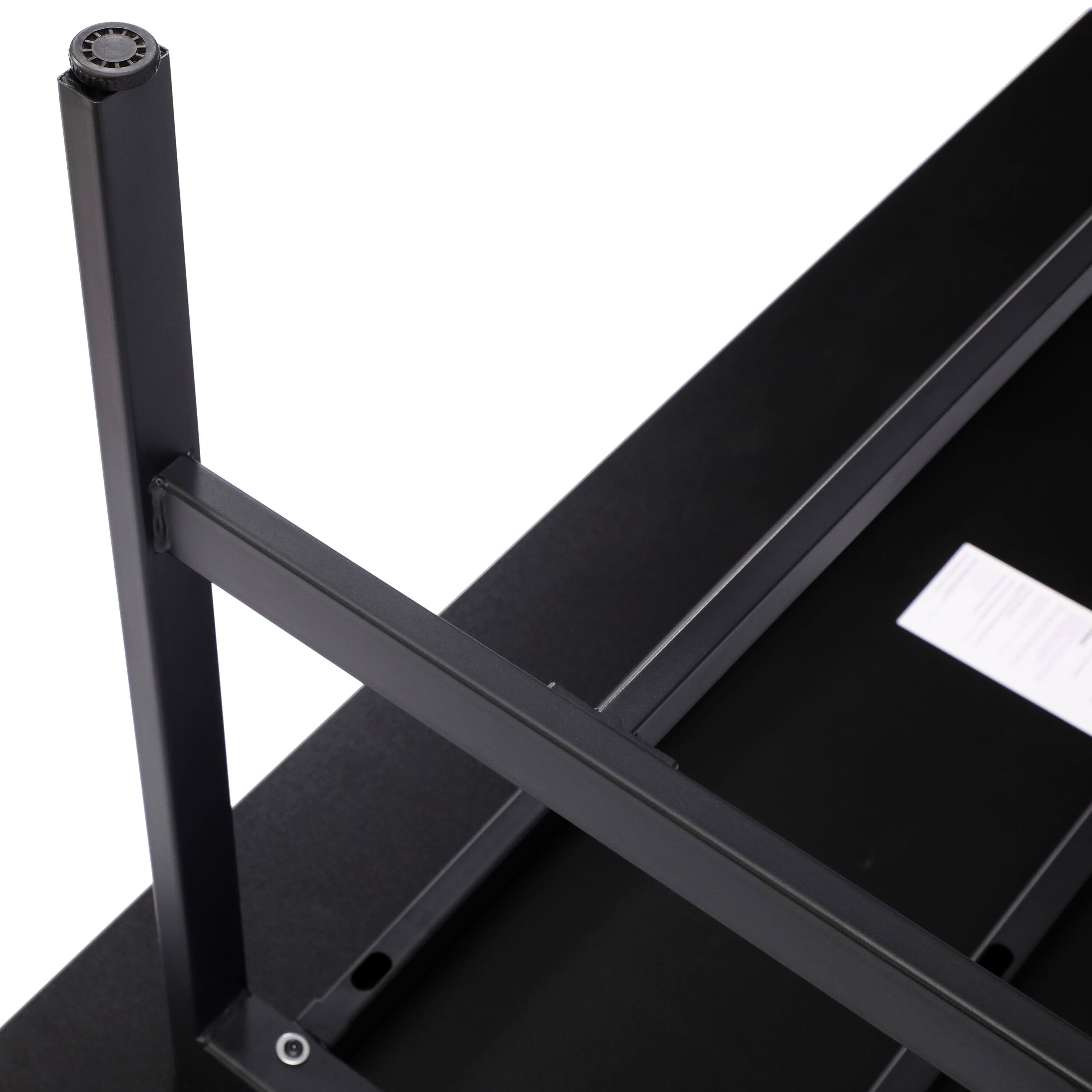 Alt View 8. Emma + Oliver - Remy 60x24 Dining or Gaming Table with Double Sided Laminate Table Top and Heavy Duty A-Frame Steel Base - Gray Oak.