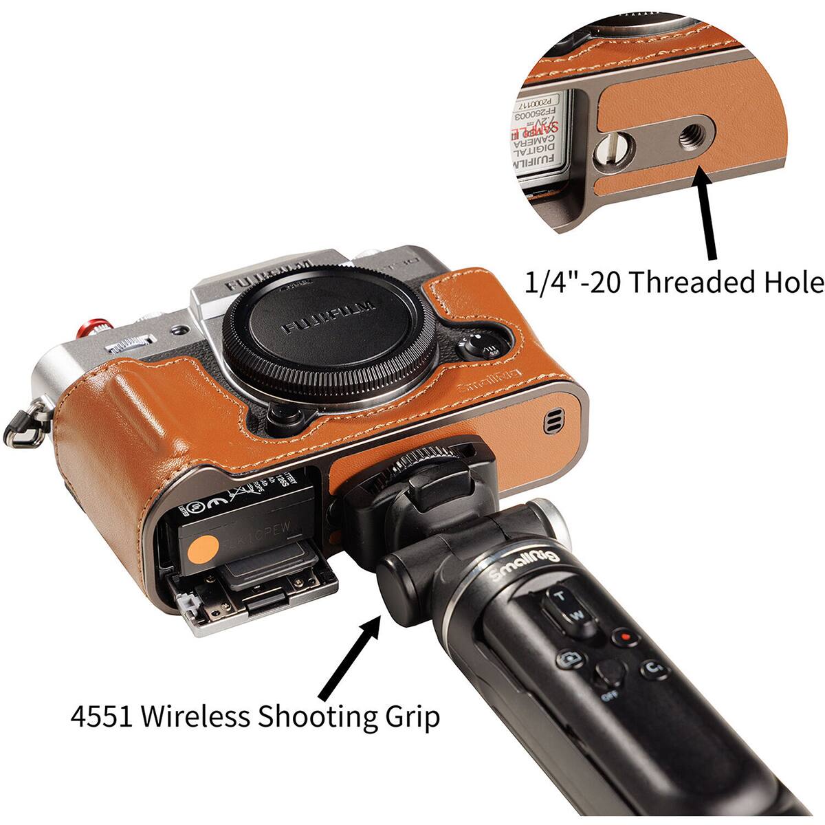 AU0ESN 20009ZA A ME d TEWS CAMERIA DIGITAL FUJIFILM BAAL THL i FURGE FURFILIL 1/4"-20 Threaded Hole Banallfaa % d E K 2 LK1OPEW Smallnig T W 4551 Wireless Shooting Grip C OFF C