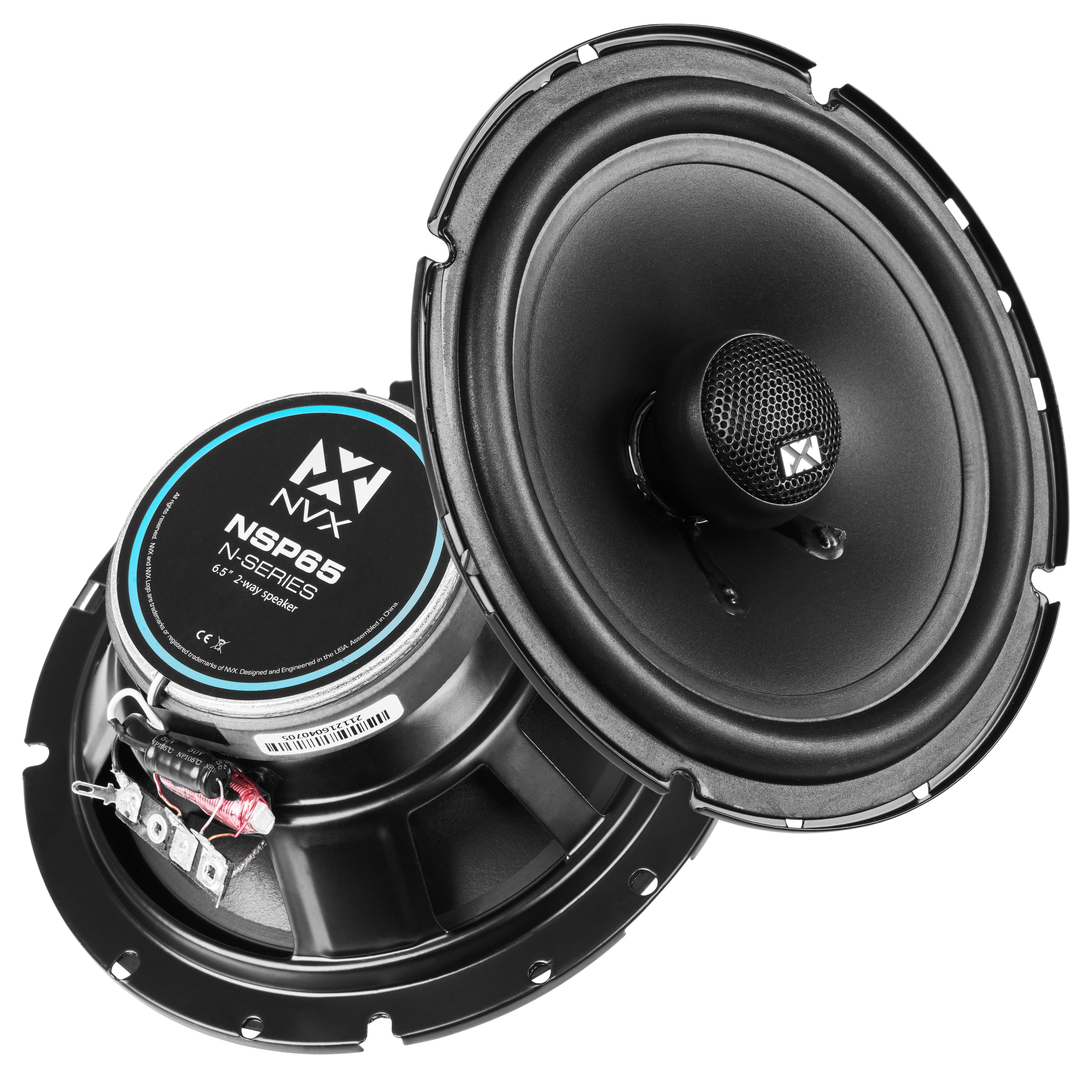 NVX - NSP65 540W Peak (180W RMS) 6.5in N-Series 2-Way Coaxial Speakers with 20mm Silk Dome Tweeters
