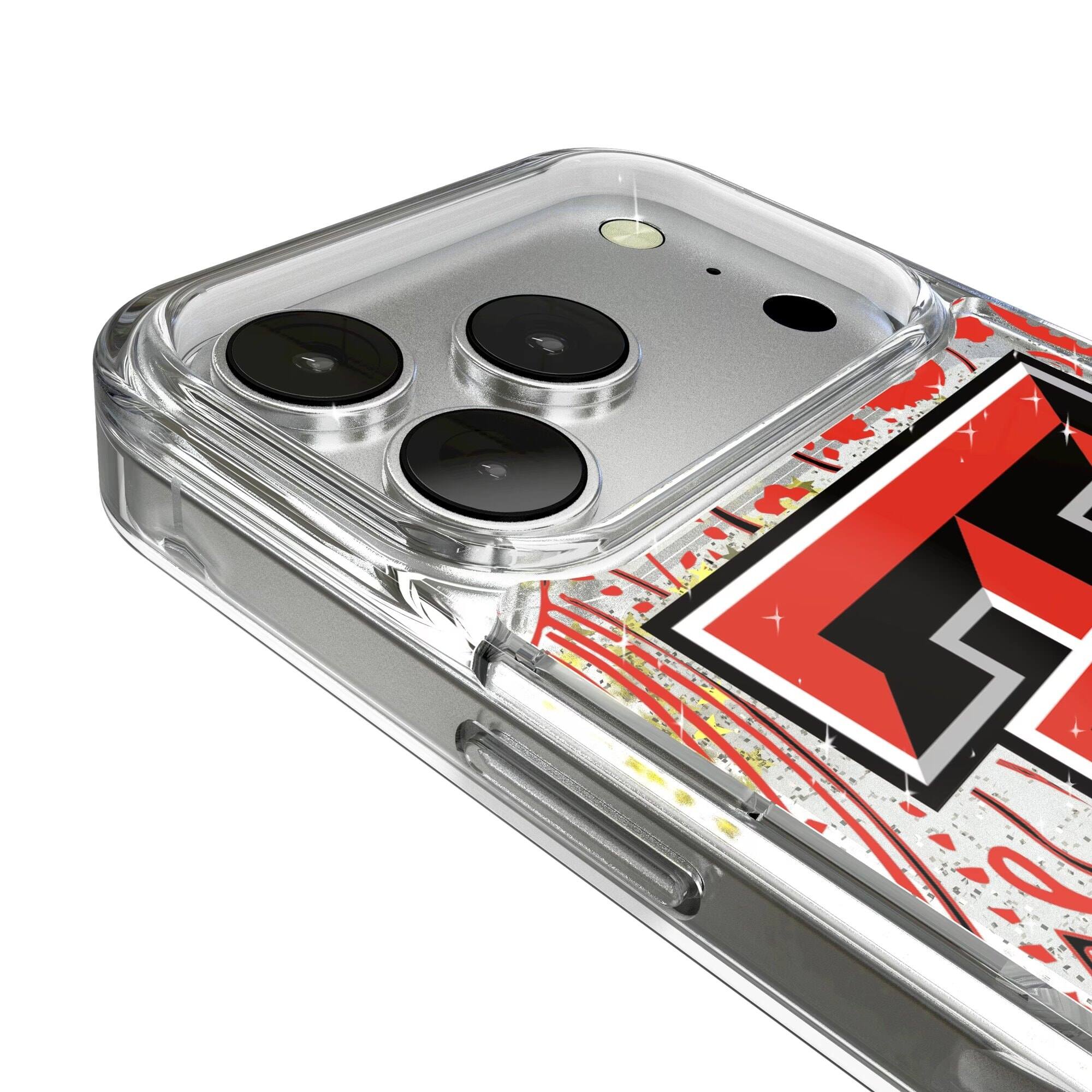 Alt View 2. Keyscaper - Texas Tech Red Raiders iPhone Glitter Paisley Design Case - 12 Pro Max - Multicolor.