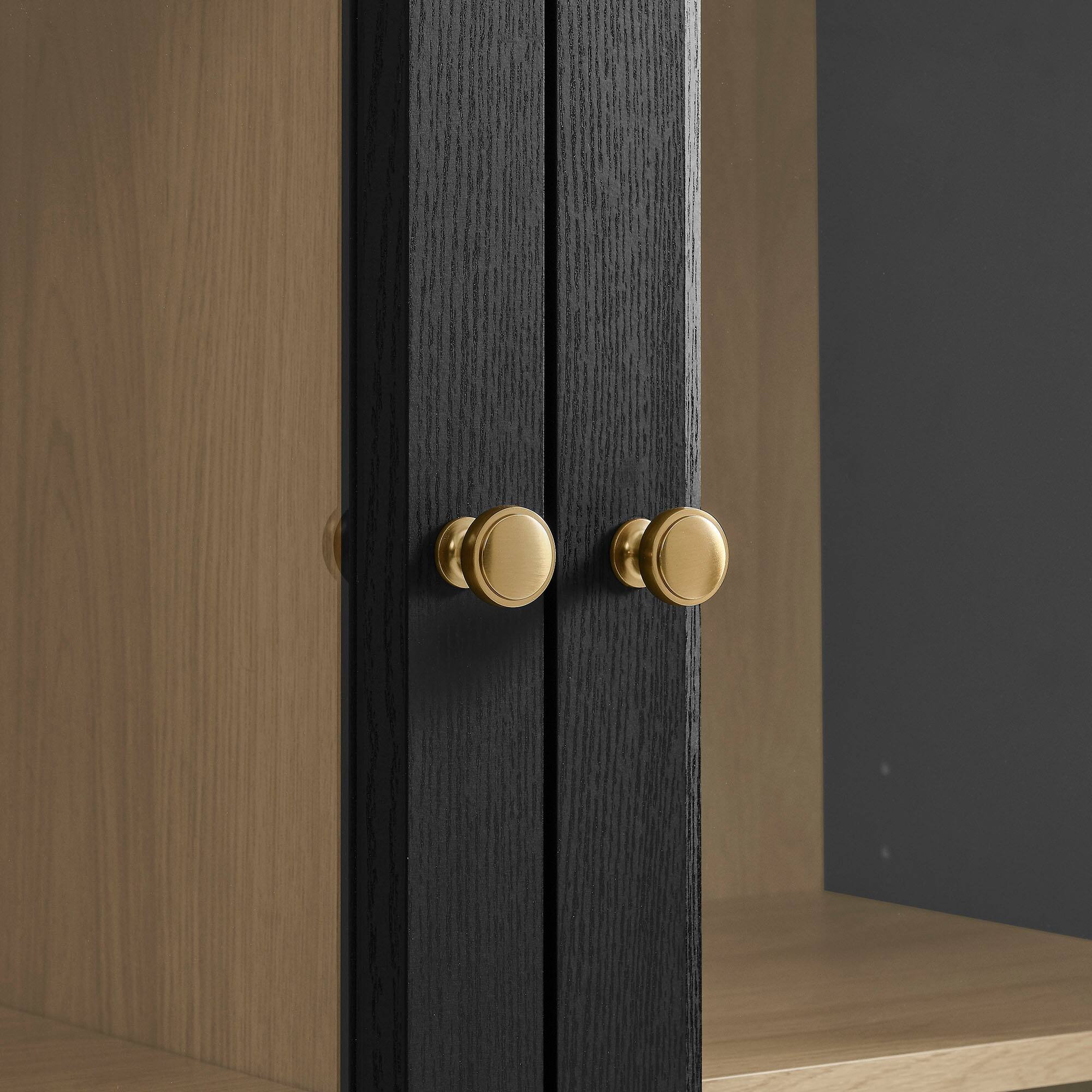 Alt View 1. Modway - Amara 79 Inch Large Storage Display Cabinet by Modway - Black Oak.