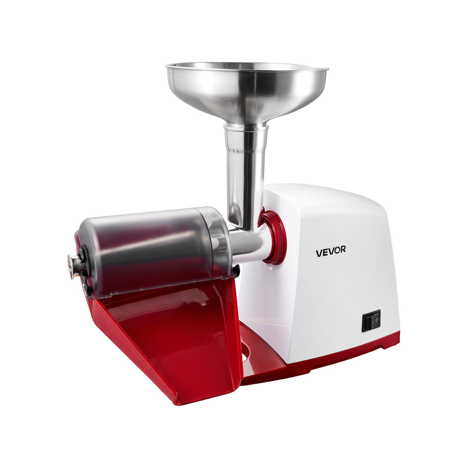Alt View 5. VEVOR - Electric Tomato Strainer 800W Max (Rated Power: 300W) Sauce Maker,88 lbs/H For Purees, Strawberry, Salsa,Stainless Steel - White.