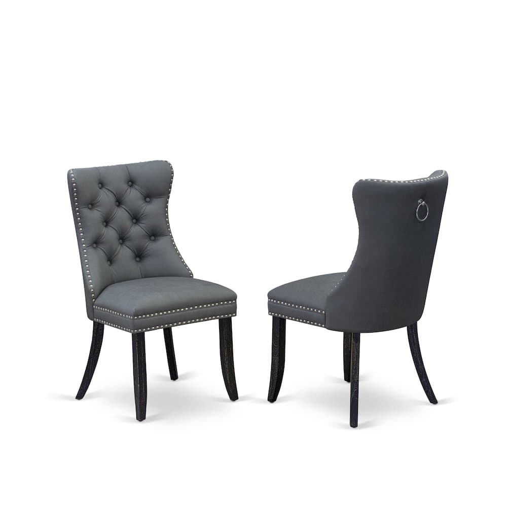East West Furniture - Parson Chairs - Black