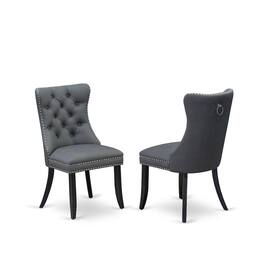 East West Furniture - Parson Chairs - Black