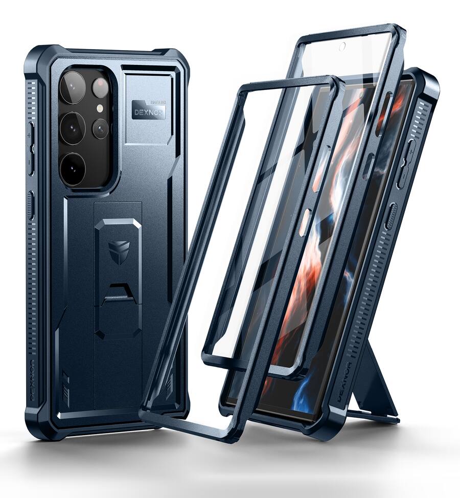 Dexnor Case for Samsung Galaxy S23 Ultra, Shockproof Double Front Frame ...