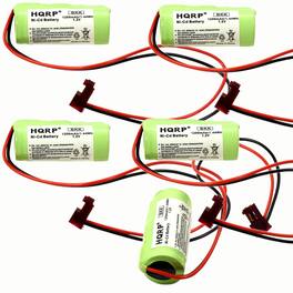 HQRP - 5-Pack Emergency Exit Light Battery for Lithonia ELB1P201NB ELB1P201N2 ELB1P2901N ELB1P201N ANIC1493 Lithonia 1009S00-MZ