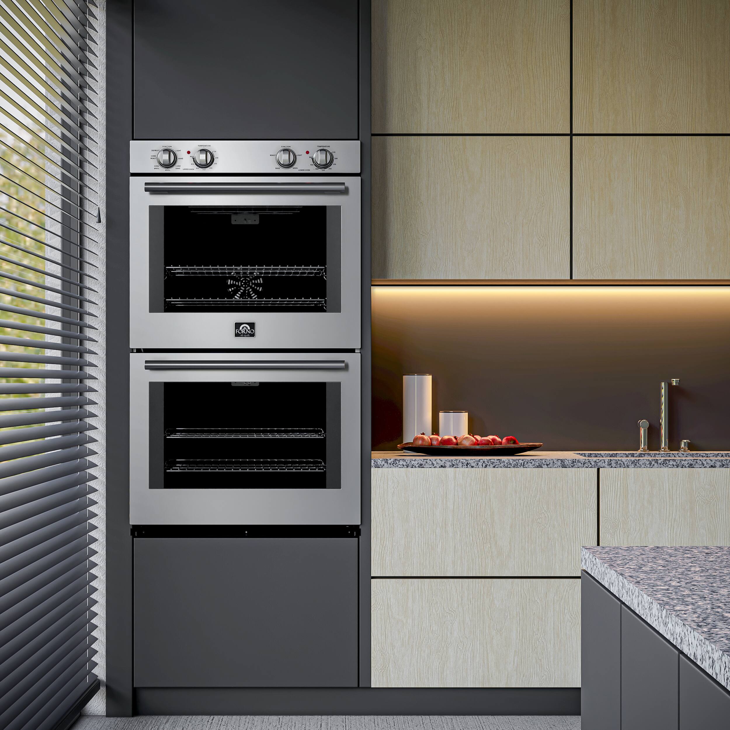 Alt View 7. Forno Appliances - Vomero 10 Cu. Ft. Electric Double Wall Oven - Stainless steel.