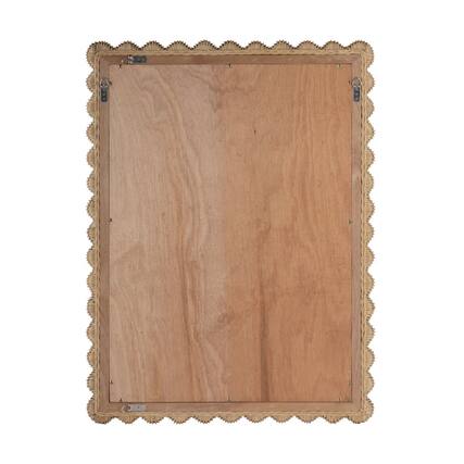 Front. Butler Specialty - Flora Rattan Scalloped Wall Mirror - Light Brown.