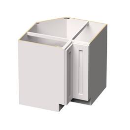 Boyel Living - 33-in W x 34.5-in H x 24-in D Shaker RTA Kitchen Lazy Susan Corner Base Cabinet with Soft-Close - White Shaker