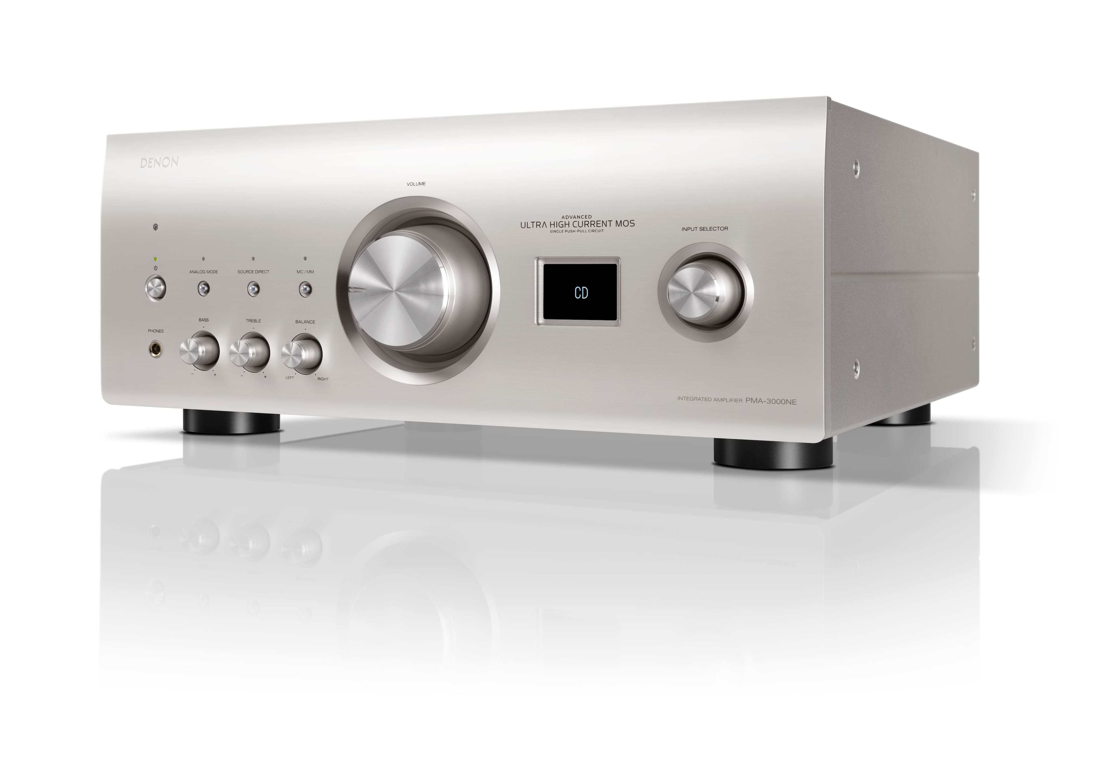 Denon - PMA-3000NE 160W 2.0-Ch. Integrated Amplifier - Silver - Front_Zoom