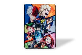 Just Funky - My Hero Academia Heroes Collage Large Fleece Throw Blanket | 60 x 45 Inches - Blue