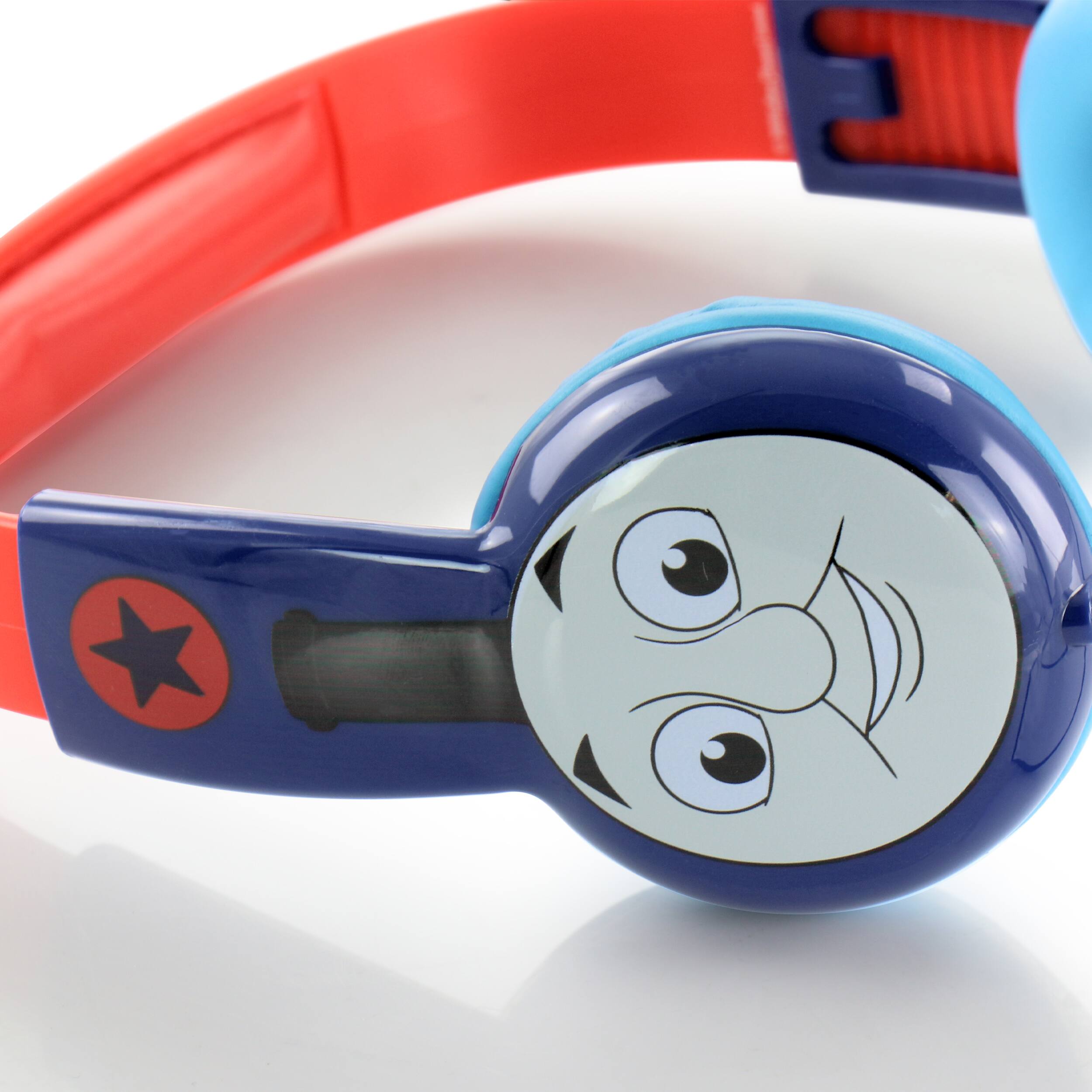 Alt View 3. Thomas & Friends - Thomas and Friends Kid-Safe Headphones in Blue and Red - Multi-Color.