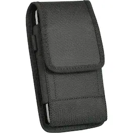 LUXMO - Extra Large Vertical Horizontal Nylon Phone Holster - Black