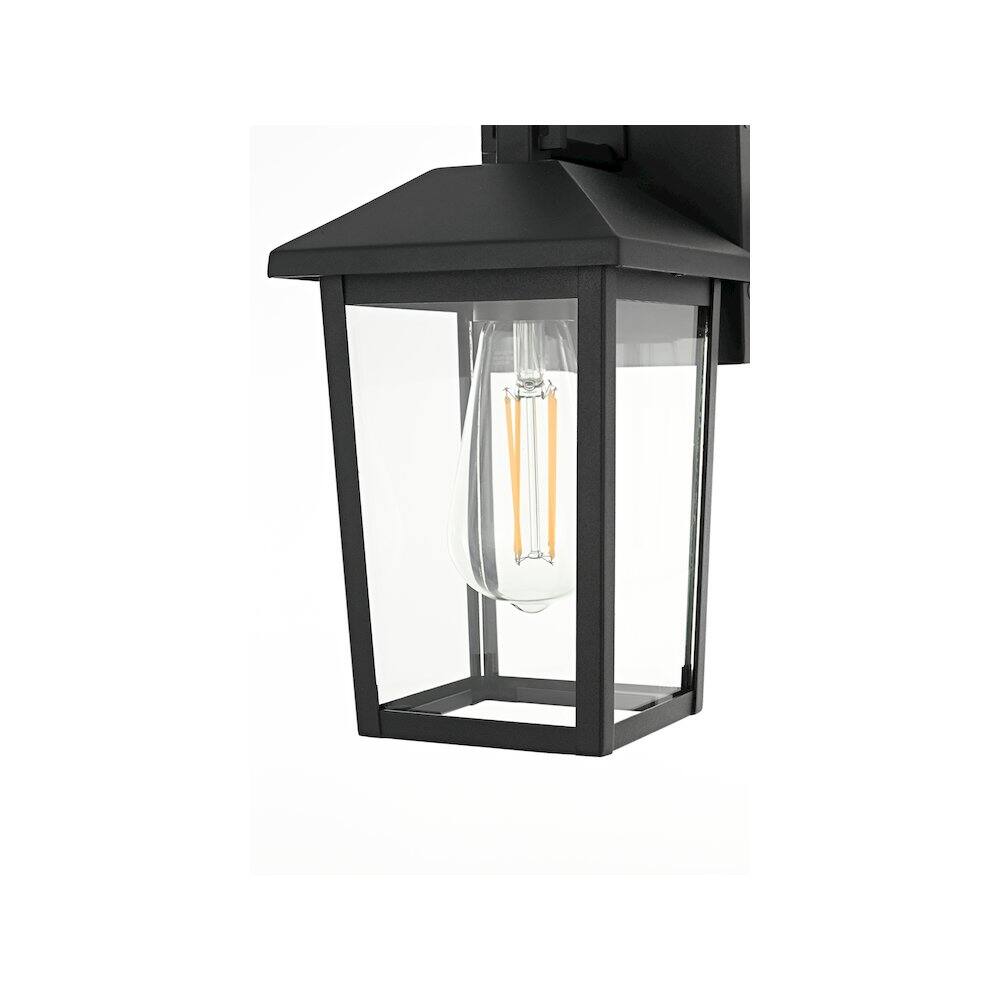 Alt View 3. Elegant Lighting - Riggs 5.5 inch Outdoor Wall Sconce in Black - Black.