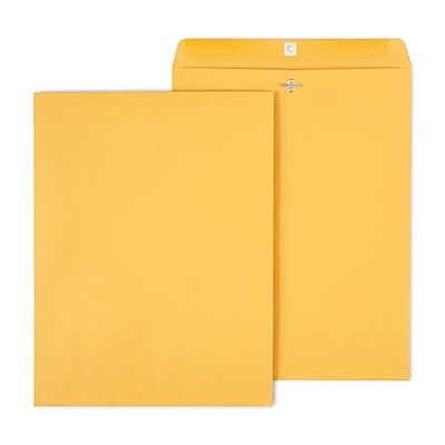 Front. Staples - Staples 12 x 15.5 Clasp & Moistenable Glue Kraft Catalog Envelopes, Brown, 100/Box - Brown.