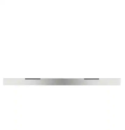 Front. Monogram - 48" Toe Kick for Side-by-Side Installation of Undercounter Monogram Wine and Beverage Centers - Stainless Steel.