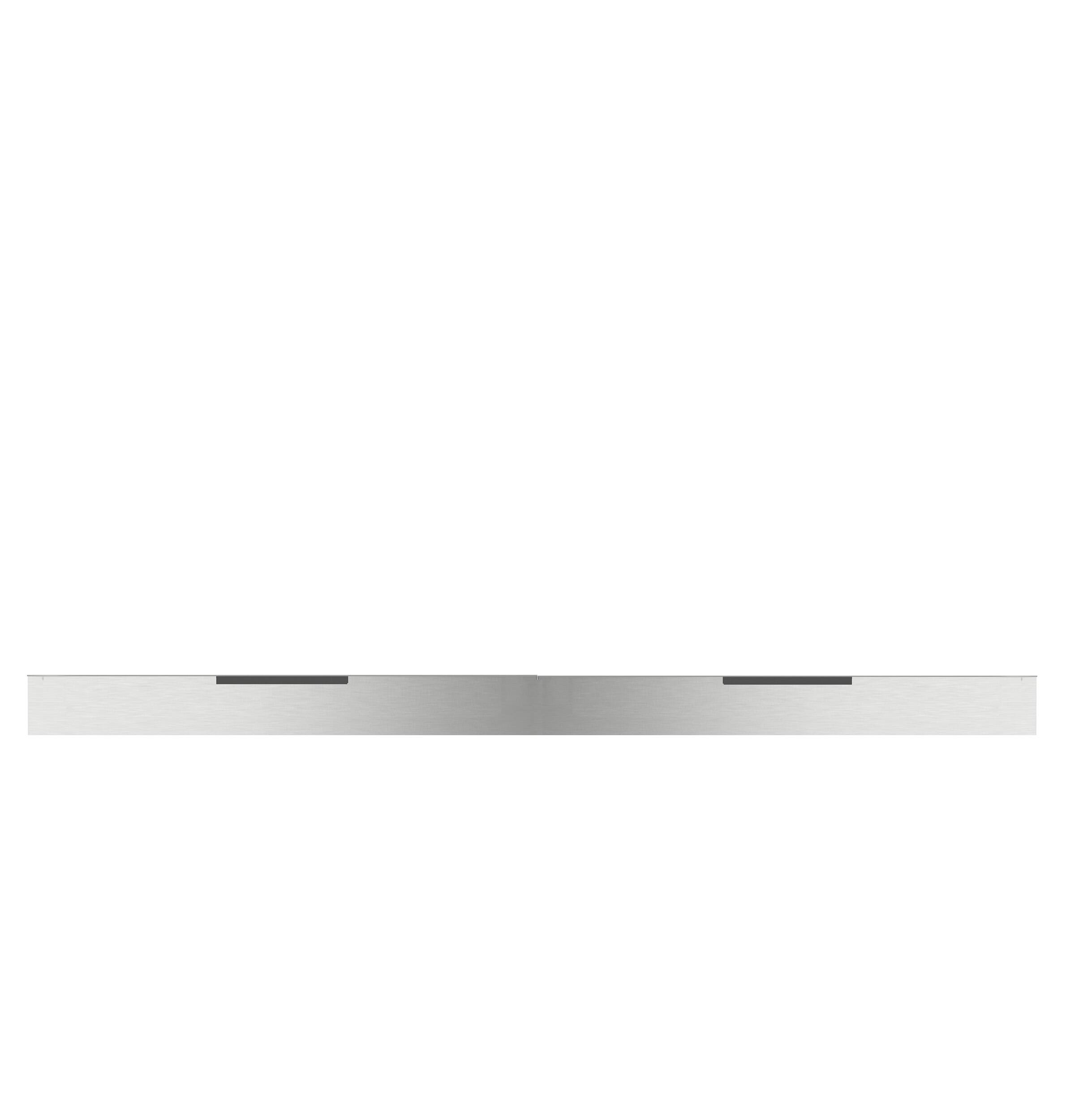 Front. Monogram - 48" Toe Kick for Side-by-Side Installation of Undercounter Monogram Wine and Beverage Centers - Stainless Steel.