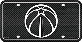 Rico Industries - Washington Wizards NBA 12x6 Carbon Fiber Design Metal License Plate Auto Tag - Multi