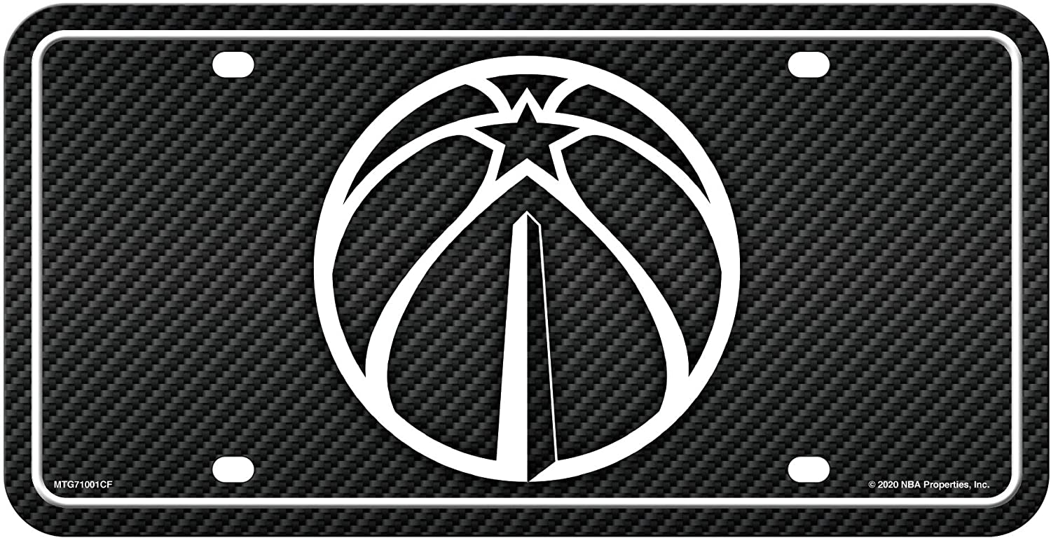 Washington Wizards Carbon Fiber Design Look - Standard License Plate Auto Tag