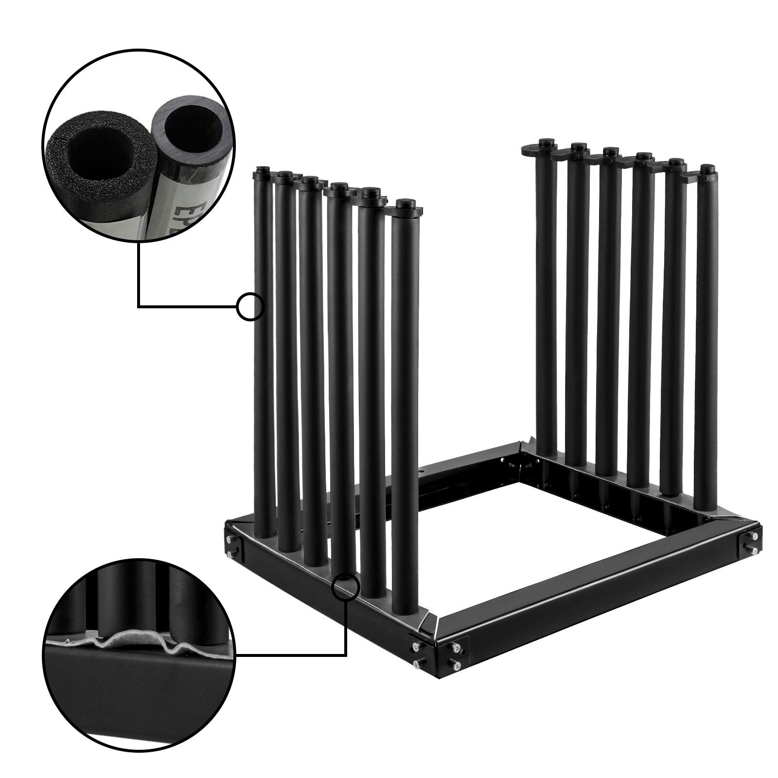 Alt View 1. VEVOR - Windshield Rack 5-Lite, Windshield Truck Rack Steel, Windshield Glass Rack 24-Inch Height - Black.