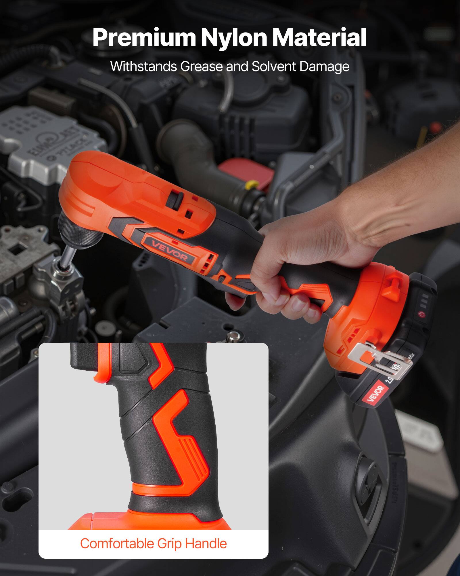 VEVOR Right Angle Drill,3/8Inch Chuck,90 Degree Cordless Right