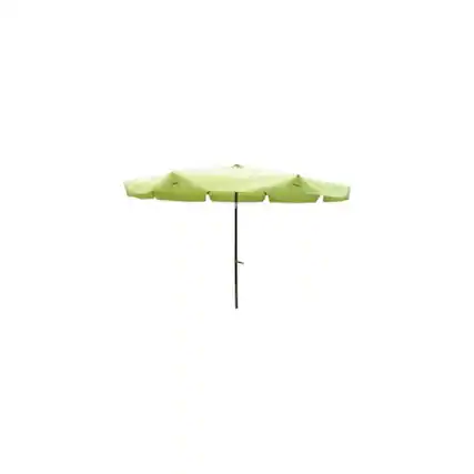 Front. International Caravan - International Caravan Outdoor 10 Foot Aluminum Umbrella with Flaps - Light Green.