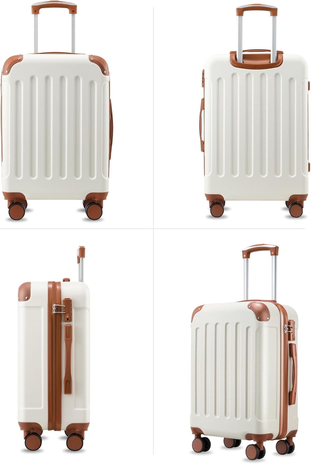 Alt View 4. LUGGEX - LUGGEX 20 Inch Carry On Luggage Airline Approved, Hardside Suitcase with Wheels, TSA Approved, Tote Bag - AVC - Blue.