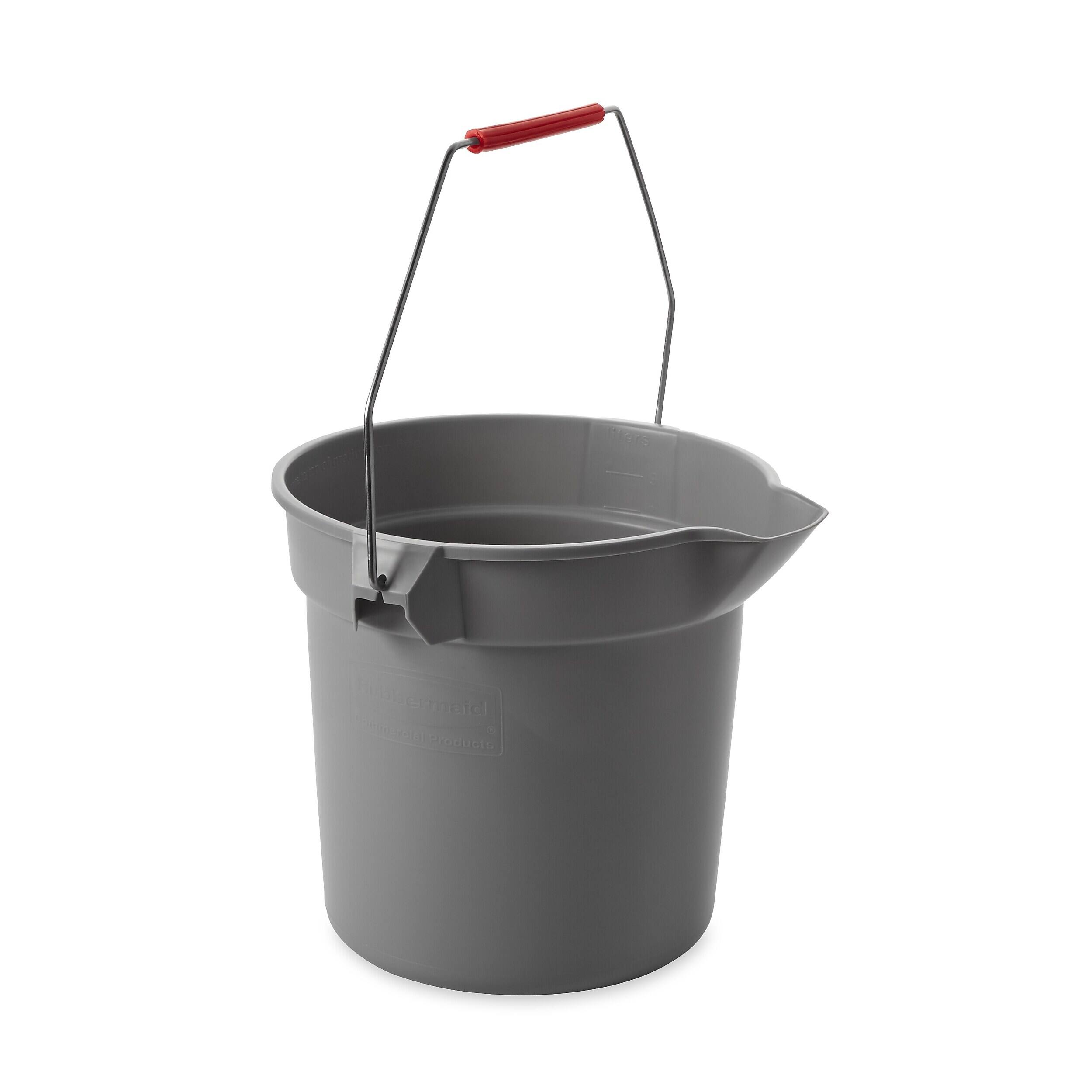RubberMaid Brute Plastic Bucket, 10 Quart, (FG296300GRAY) - Best Buy
