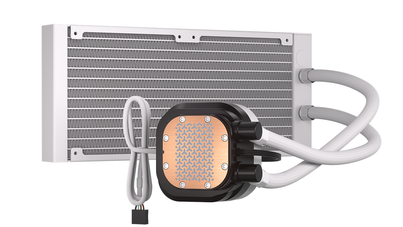 Alt View 12. CORSAIR - NAUTILUS 240 RS LCD Liquid CPU Cooler - White.