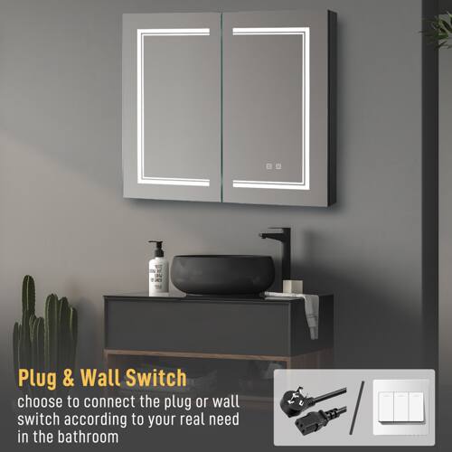 Plug & Wall Switch  
choose to connect the plug or wall switch according to your real need in the bathroom