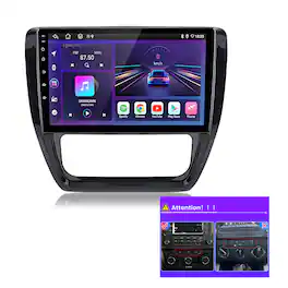 Junsun - For VW Jetta 6 2011-2018 10" 6+128GB 8 Core Android 15 carplay Car Stereo Radio RDS GPS Navi WIFI RDS SWC Blutooth - Black