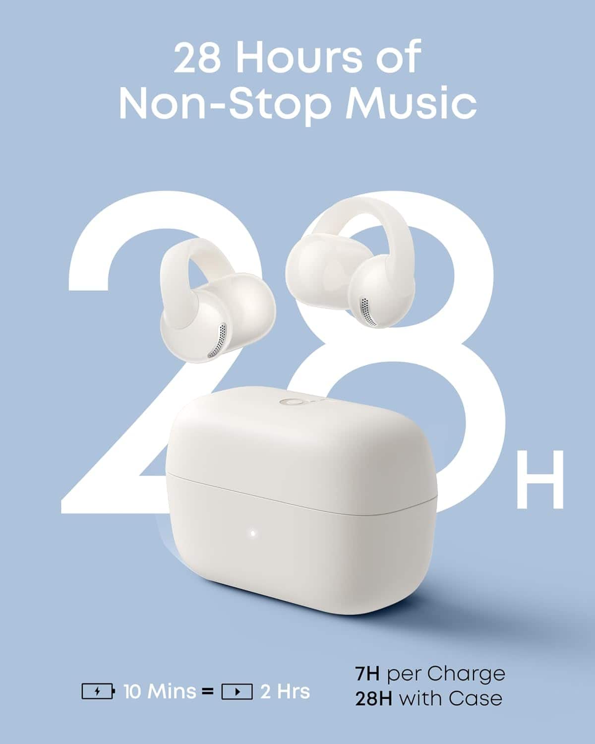 Soundcore C50i by Anker, Open Ear Headphones, Clip On Earbuds