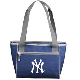 Logo Brands - New York Yankees Logo Quartrefoil 16-Can Cooler Tote - Multicolor