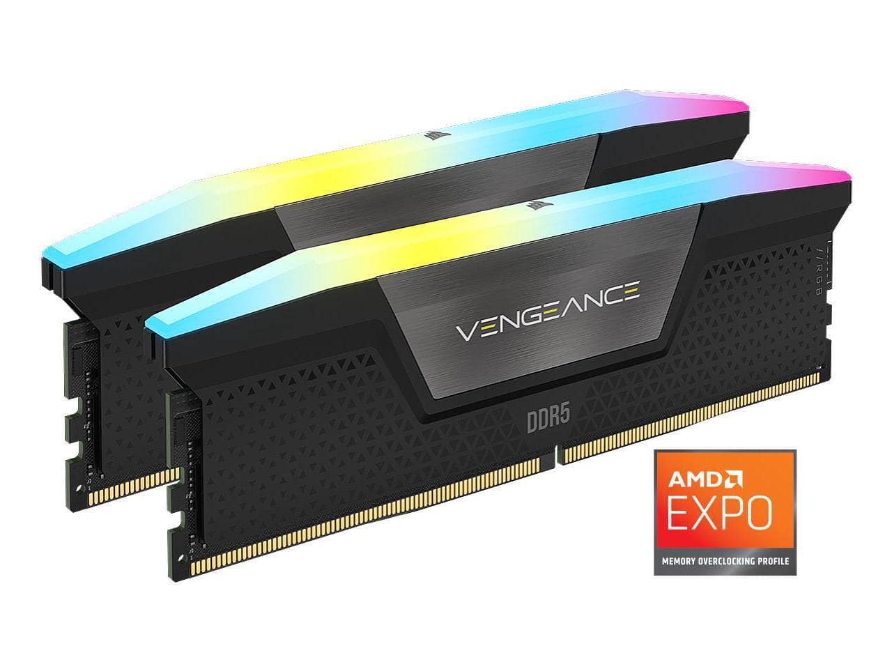 CORSAIR Vengeance RGB 32GB (2 x 16GB) 288 Pin PC RAM DDR5 5200