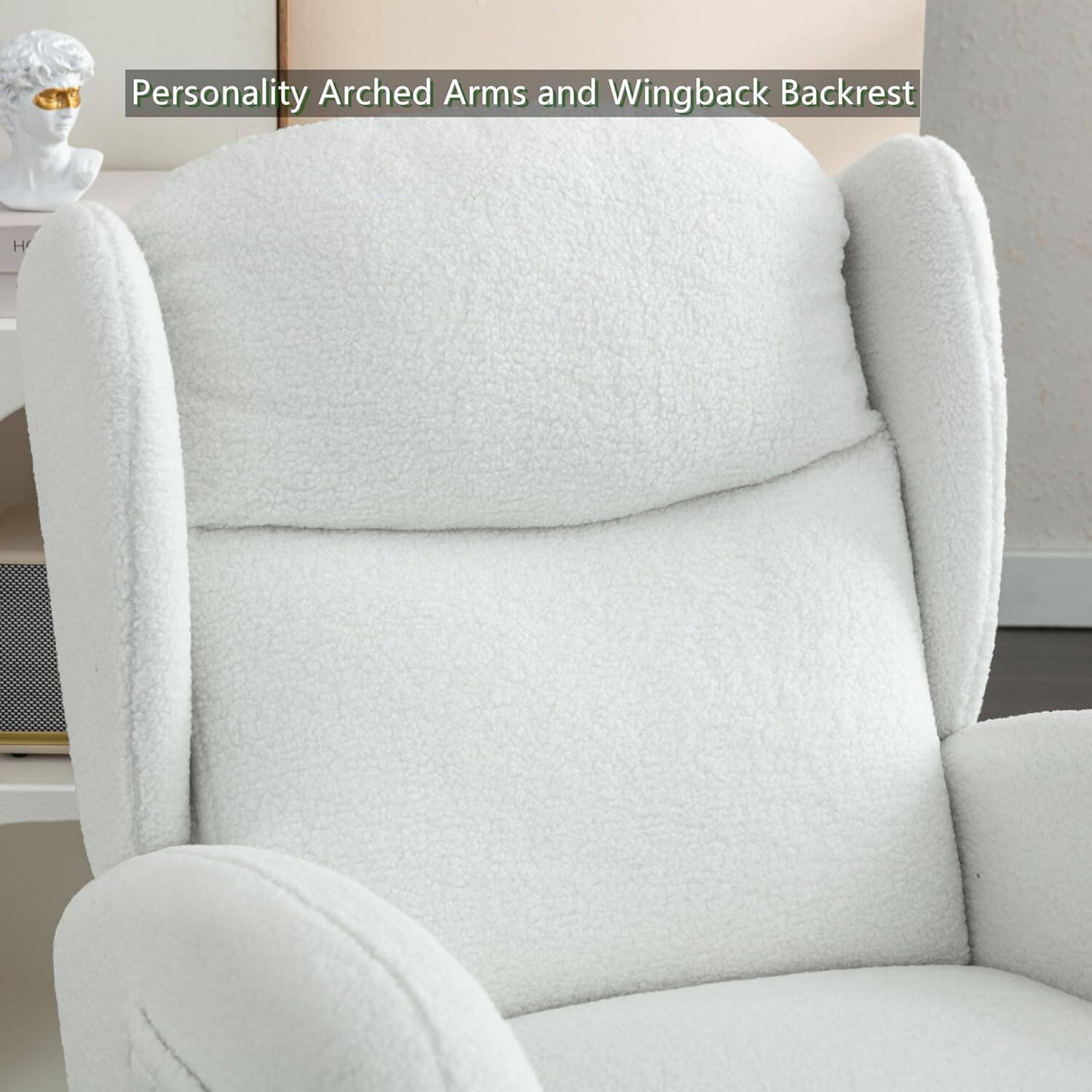 Personality Arched Arms and Wingback Backrest