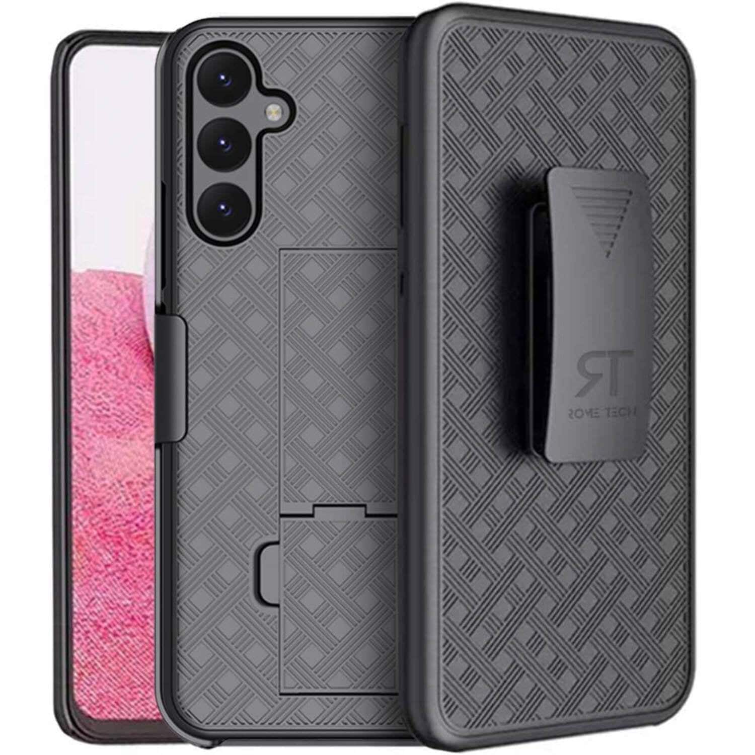 RomeTech - Shell Holster Combo Case for Samsung Galaxy A34 5G - Black